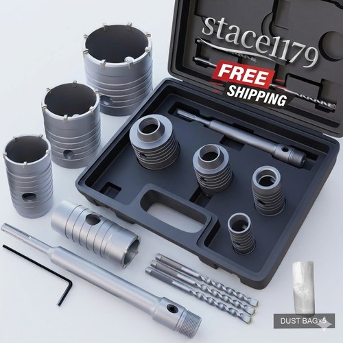 10pc concrete hole saw set - concrete,